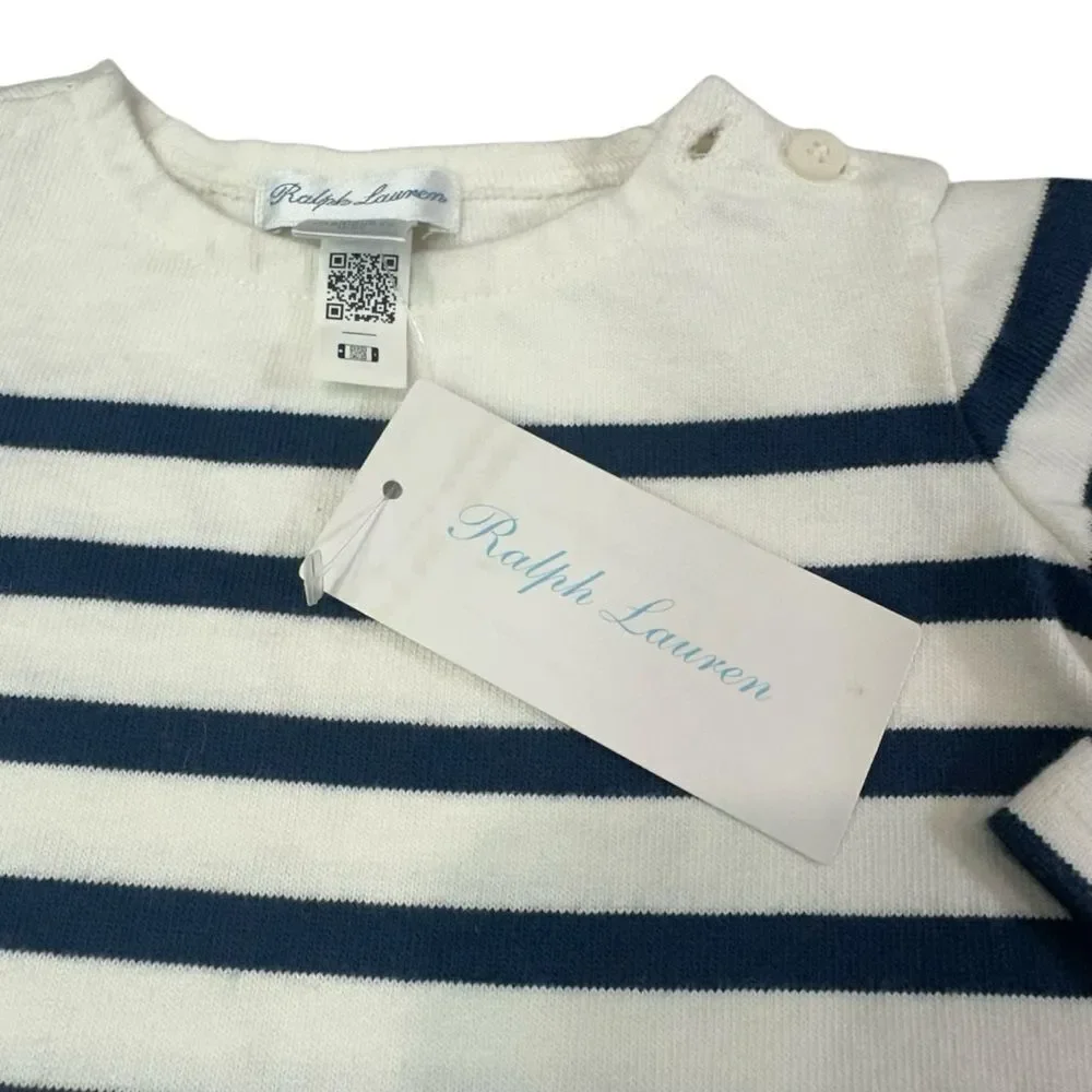 NWT Ralph Lauren Striped‎ Nautical Preppy Dress, 3M